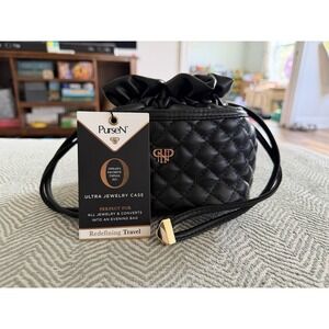 NWT PurseN Ultra Jewelry Case Purse - Oprah's Favorite Things - Black Quilted